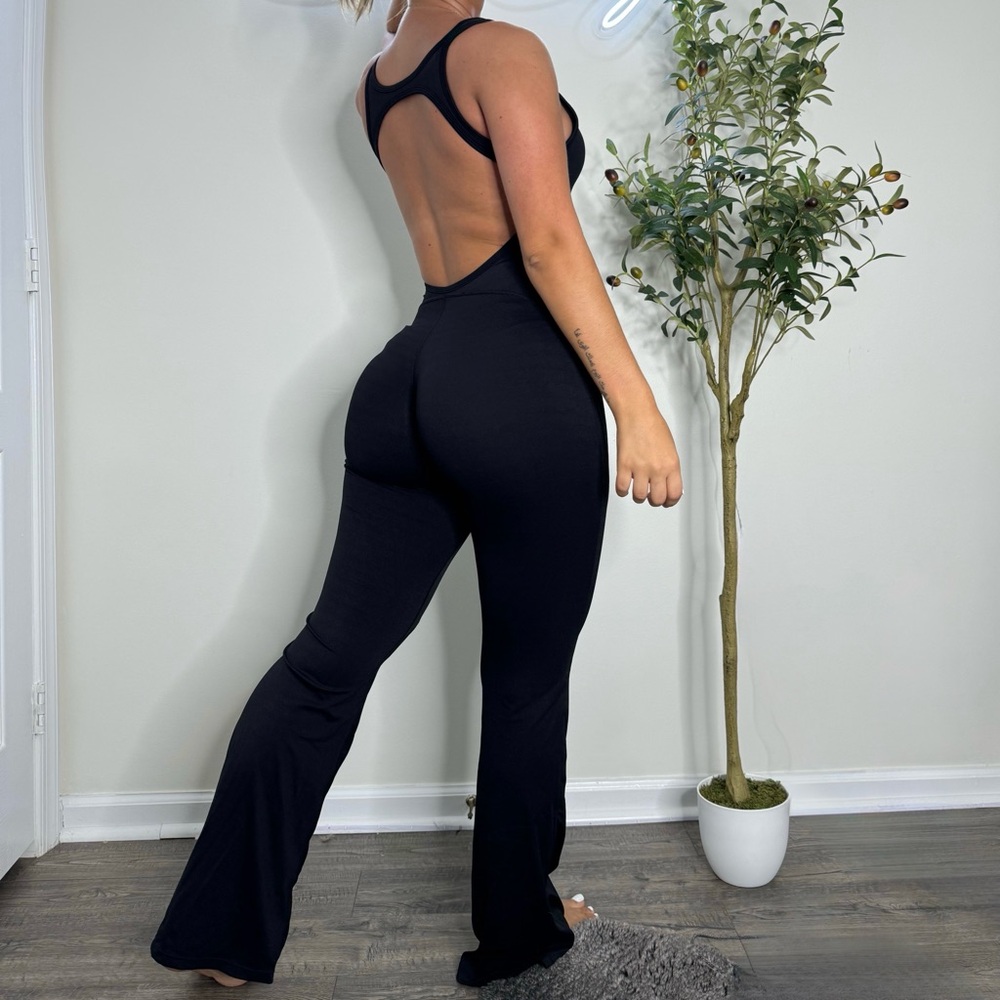 Backless Flared Jumpsuit